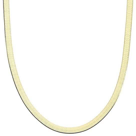 Italian Gold Sterling Silver Herringbone Chain DailySale
