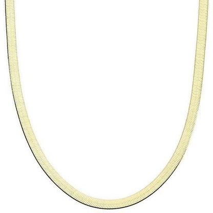 Italian Gold Sterling Silver Herringbone Chain DailySale