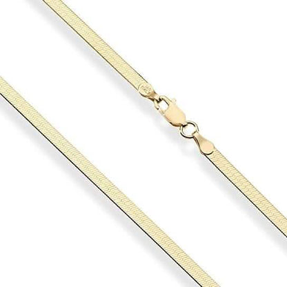 Italian Gold Sterling Silver Herringbone Chain DailySale