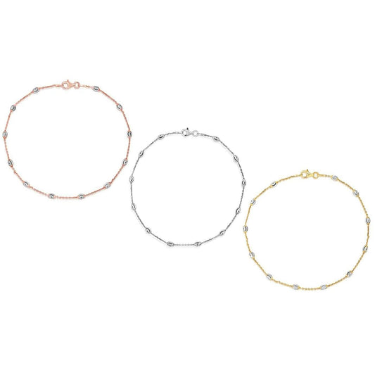 Italian Sterling Silver 10" Anklets DailySale