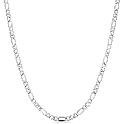 Italian Sterling Silver 3.5MM Figaro Chain DailySale