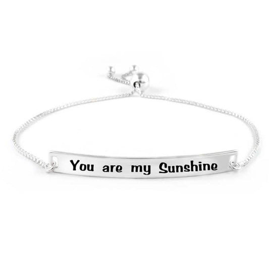 Italian Sterling Silver Adjustable "You Are My Sunshine" Bracelet DailySale