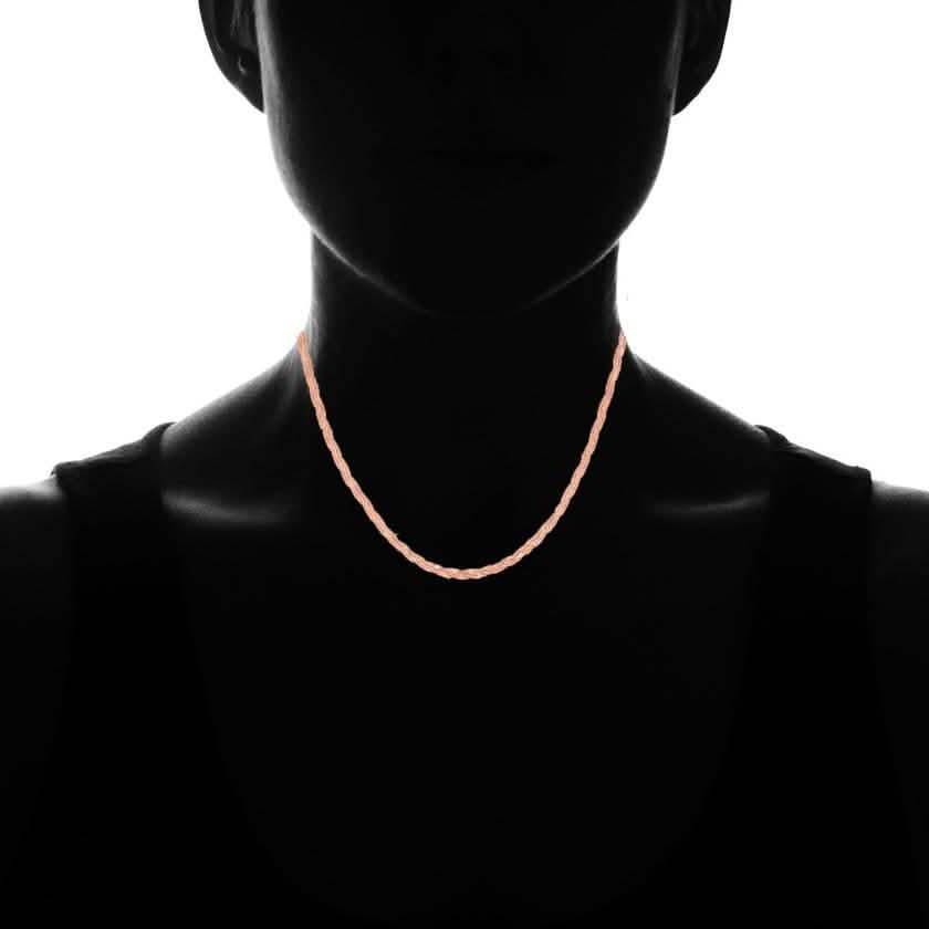 Italian Sterling Silver Braided Herringbone Necklace by Verona DailySale