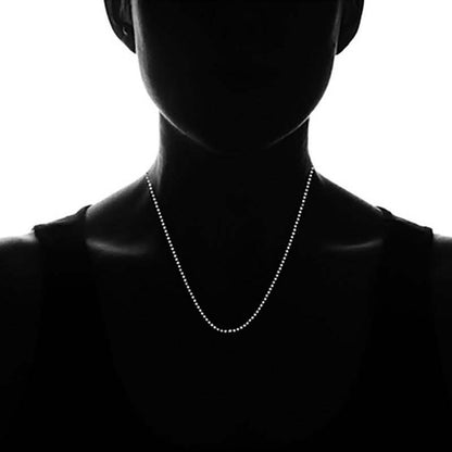 Italian Sterling Silver Diamond Cut Bead Chain Necklace DailySale