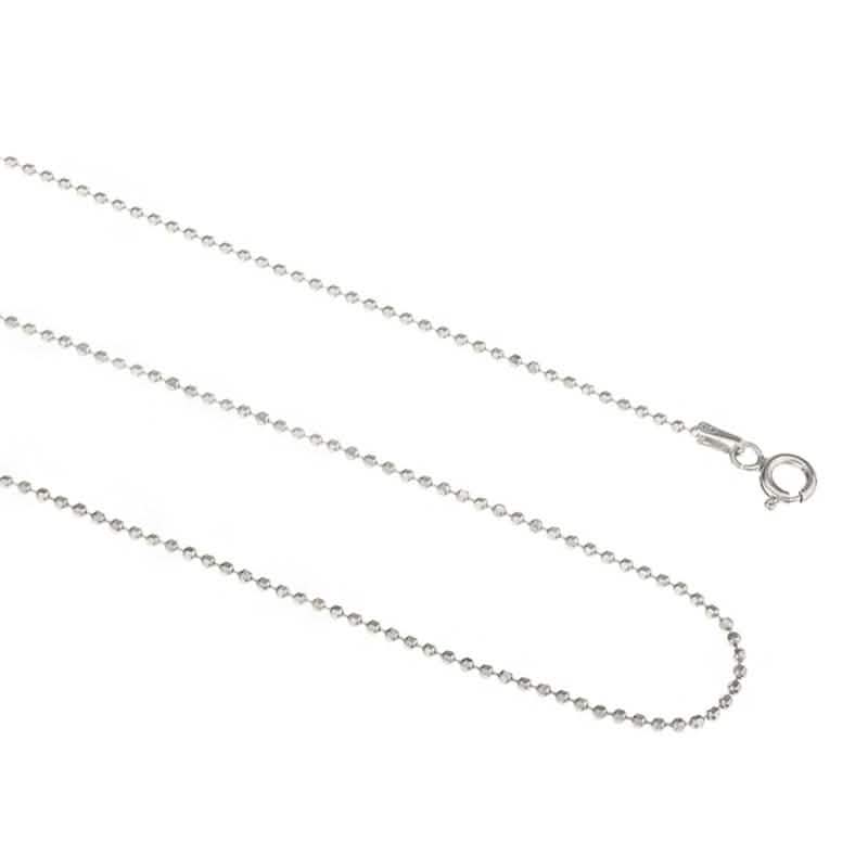 Italian Sterling Silver Diamond Cut Bead Chain Necklace DailySale