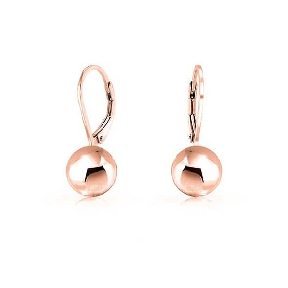 Italian Sterling Silver Leverback Ball Earrings DailySale