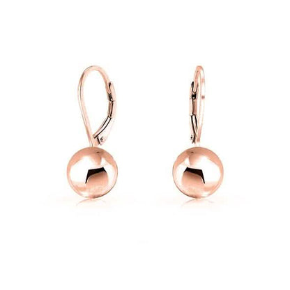 Italian Sterling Silver Leverback Ball Earrings DailySale