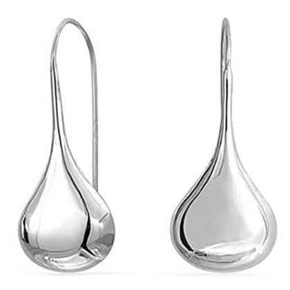 Italian Sterling Silver Puffed Teardrop Earrings DailySale