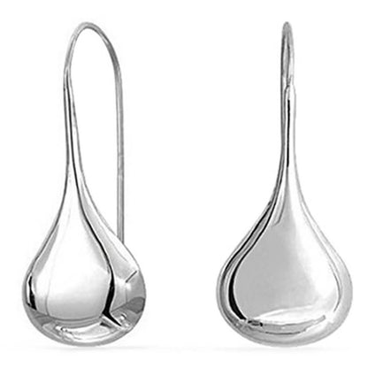 Italian Sterling Silver Puffed Teardrop Earrings DailySale