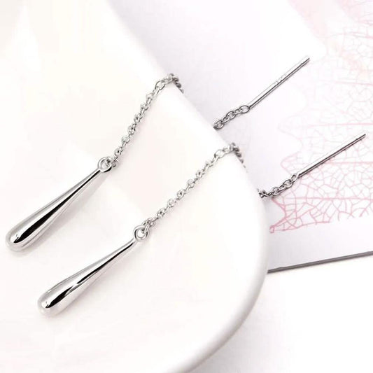 Italian Sterling Silver Threader Drop Earrings DailySale