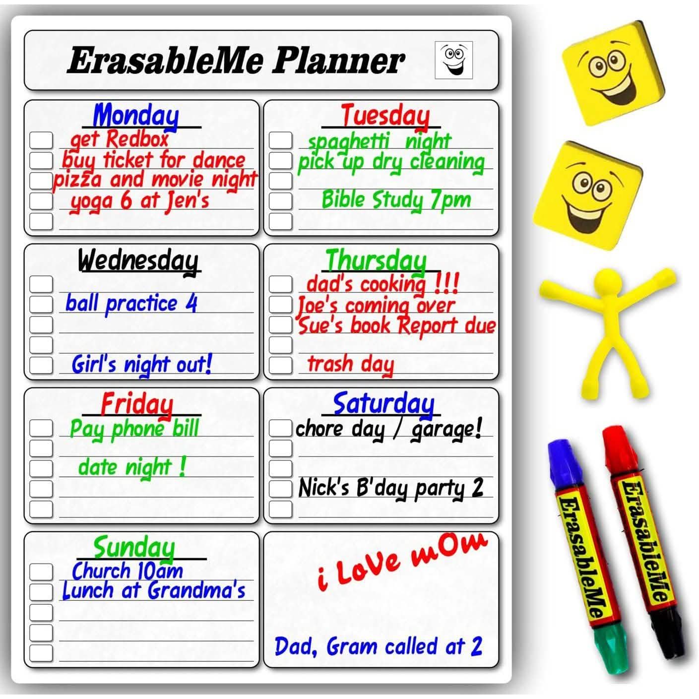 ItemMax Magnetic Dry Erase Calendar for Refrigerator DailySale