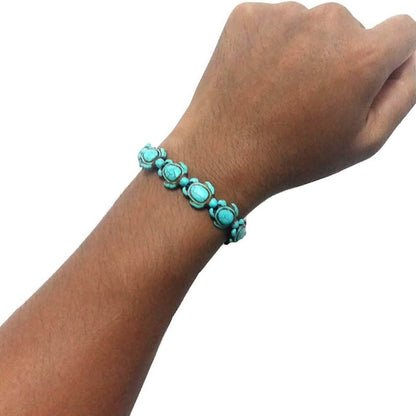 Turquoise Handmade Hawaiian Sea Turtles Bracelet DailySale