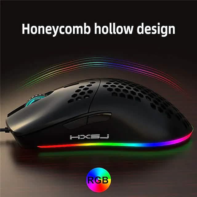 J900 Honeycomb Hollow Wired Gaming Mouse DailySale