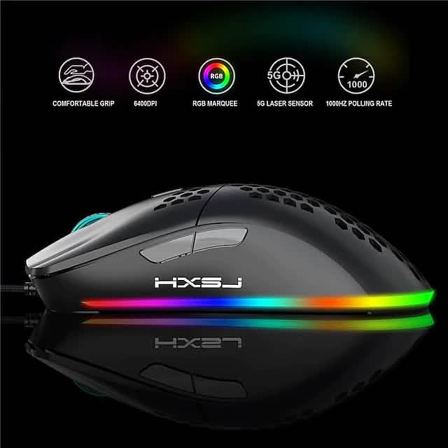 J900 Honeycomb Hollow Wired Gaming Mouse DailySale