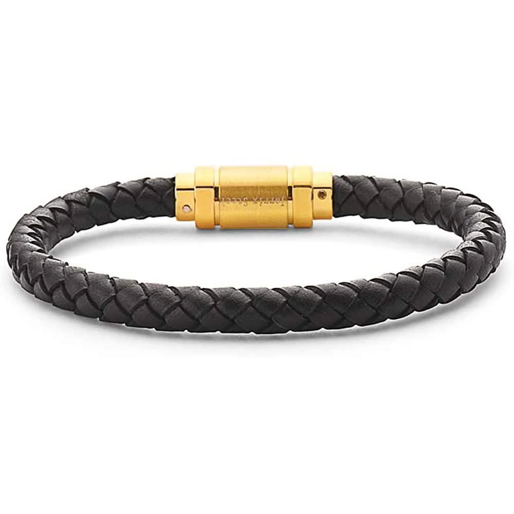 Jarrix Steel Men's Bracelet Leather Stainless Steel Magnetic Closure DailySale