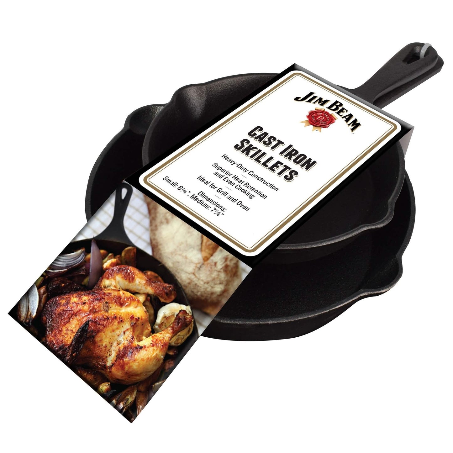 2-Piece: Jim Beam Cast Iron Skillets DailySale