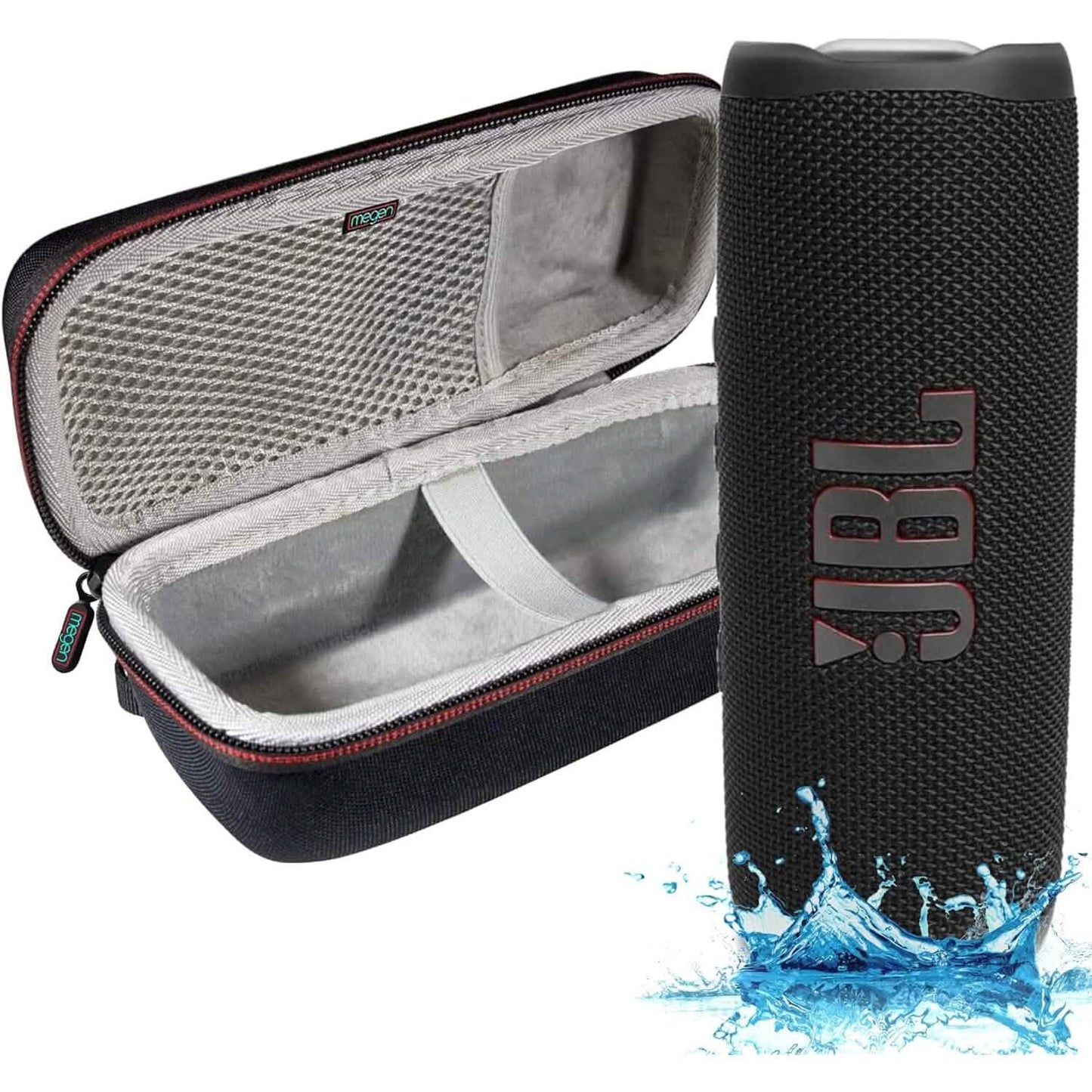 JBL Flip 6 - Waterproof Portable Bluetooth Speaker with Megen Hardshell Case DailySale