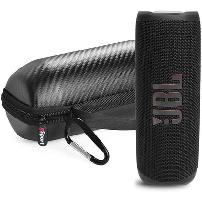 JBL FLIP 6 Waterproof Portable Speaker Bundle with gSport Carbon Fiber Case (Black)  (Refurbished) DailySale