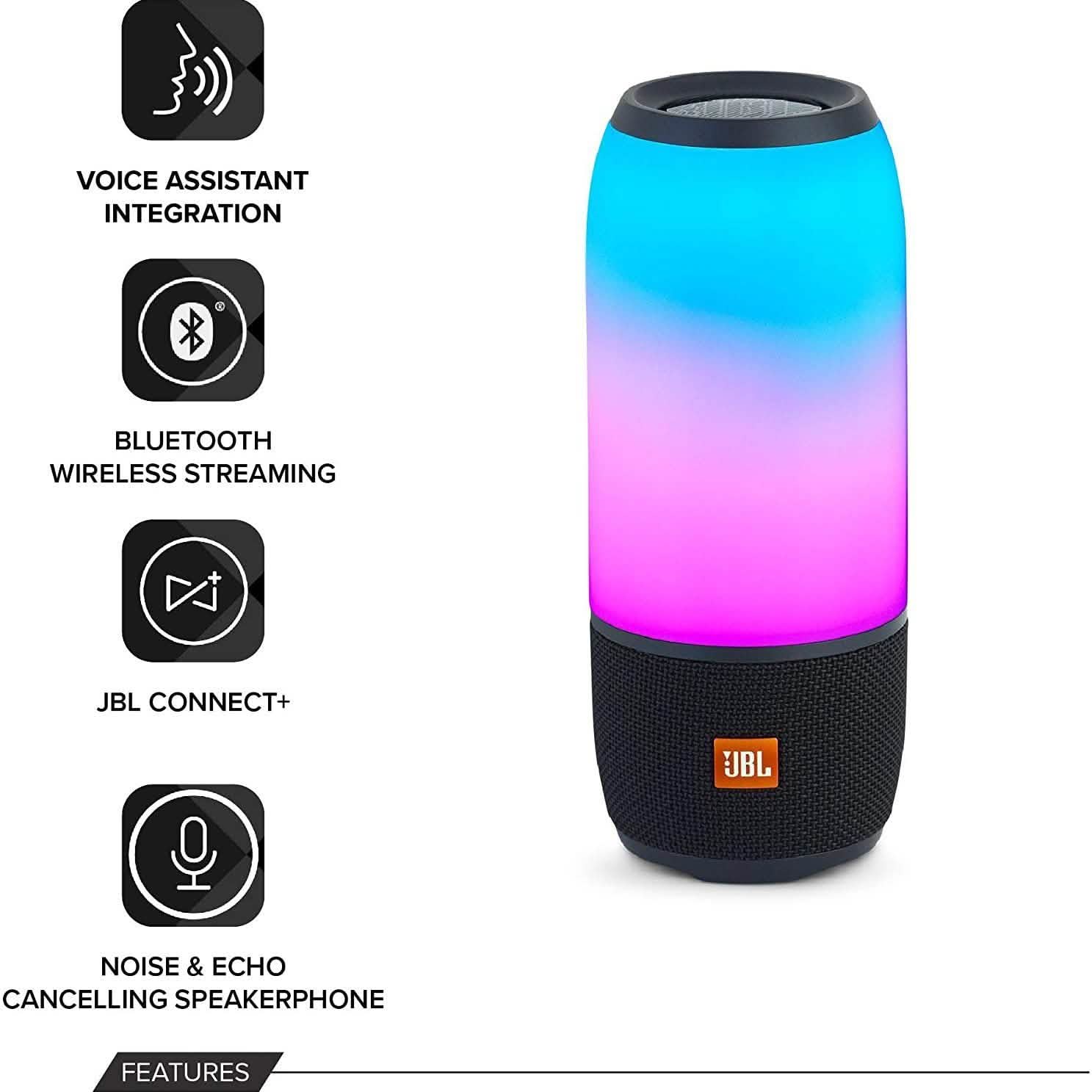 JBL Pulse 3 Wireless Bluetooth IPX7 Waterproof Speaker Black DailySale