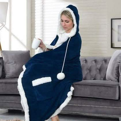 Jellie Cozy and Ultra Plush Sherpa Hoodie Throw DailySale