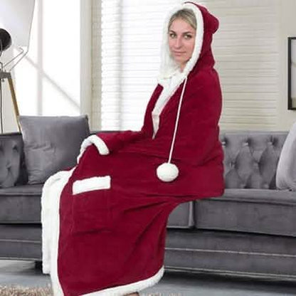 Jellie Cozy and Ultra Plush Sherpa Hoodie Throw DailySale