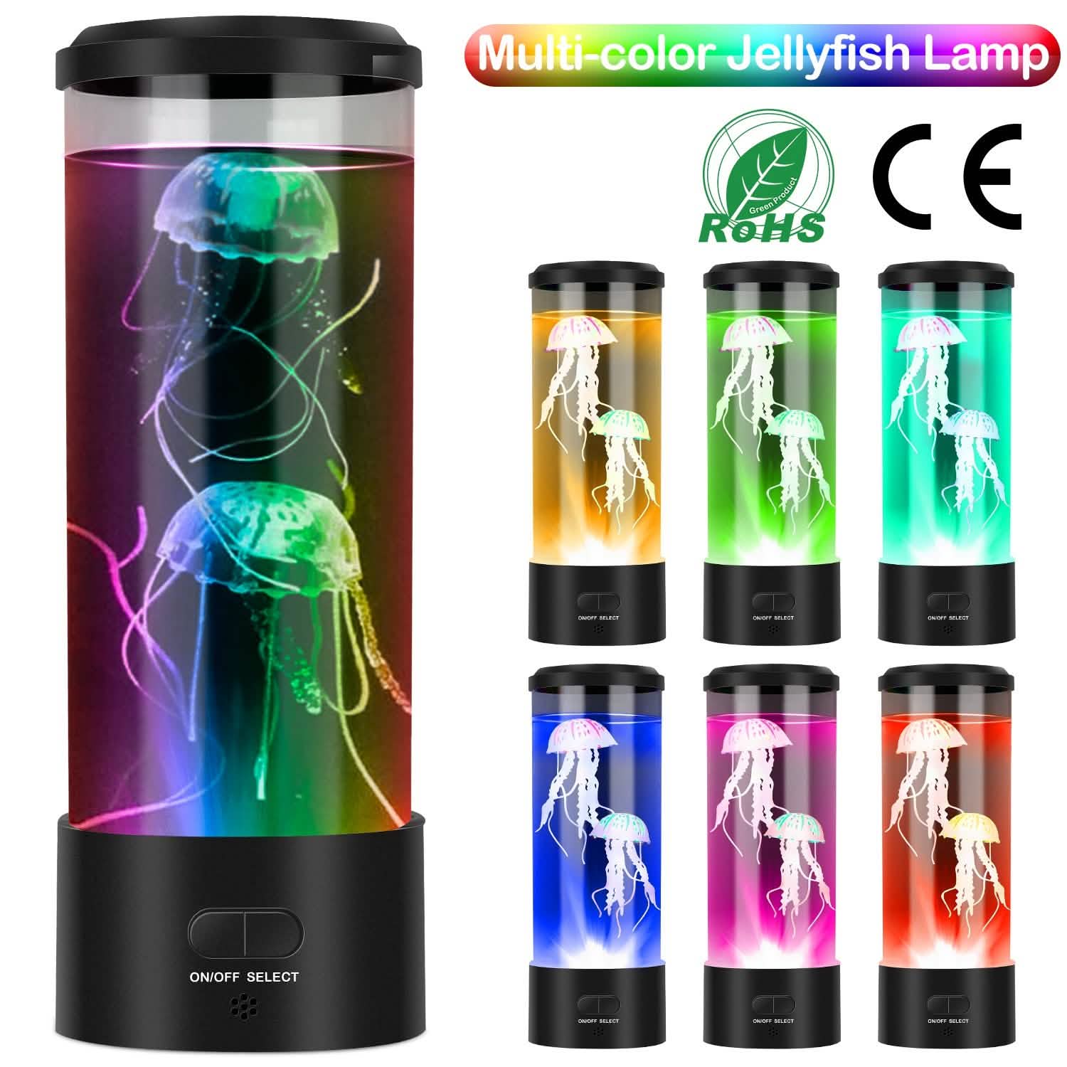 Jellyfish Lava Lamp Multicolor Changing Mood Night Light DailySale