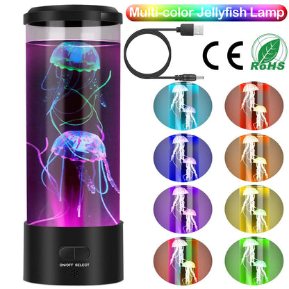 Jellyfish Lava Lamp Multicolor Changing Mood Night Light DailySale