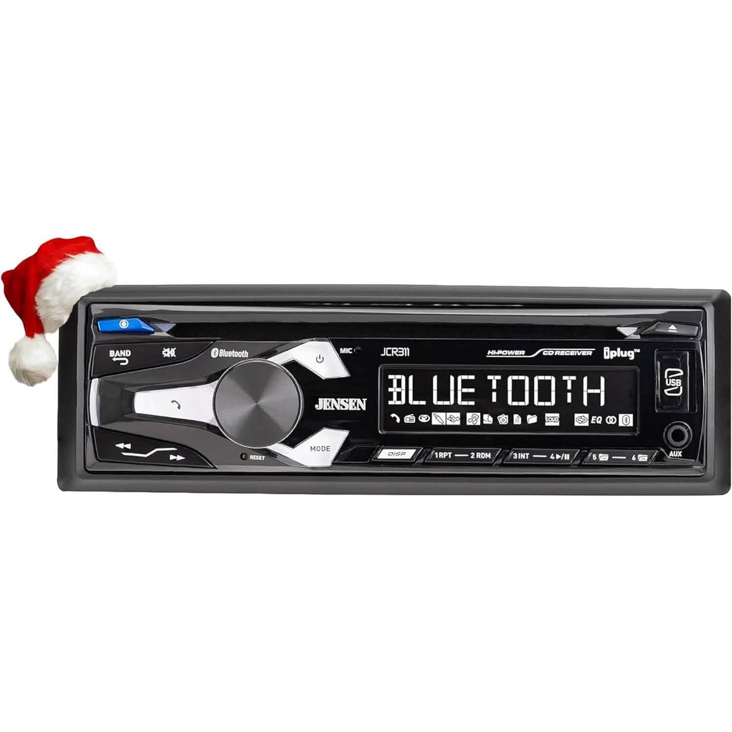 Jensen JCR311 10 Character LCD Single DIN Car Stereo Radio CD Player  (Refurbished) DailySale
