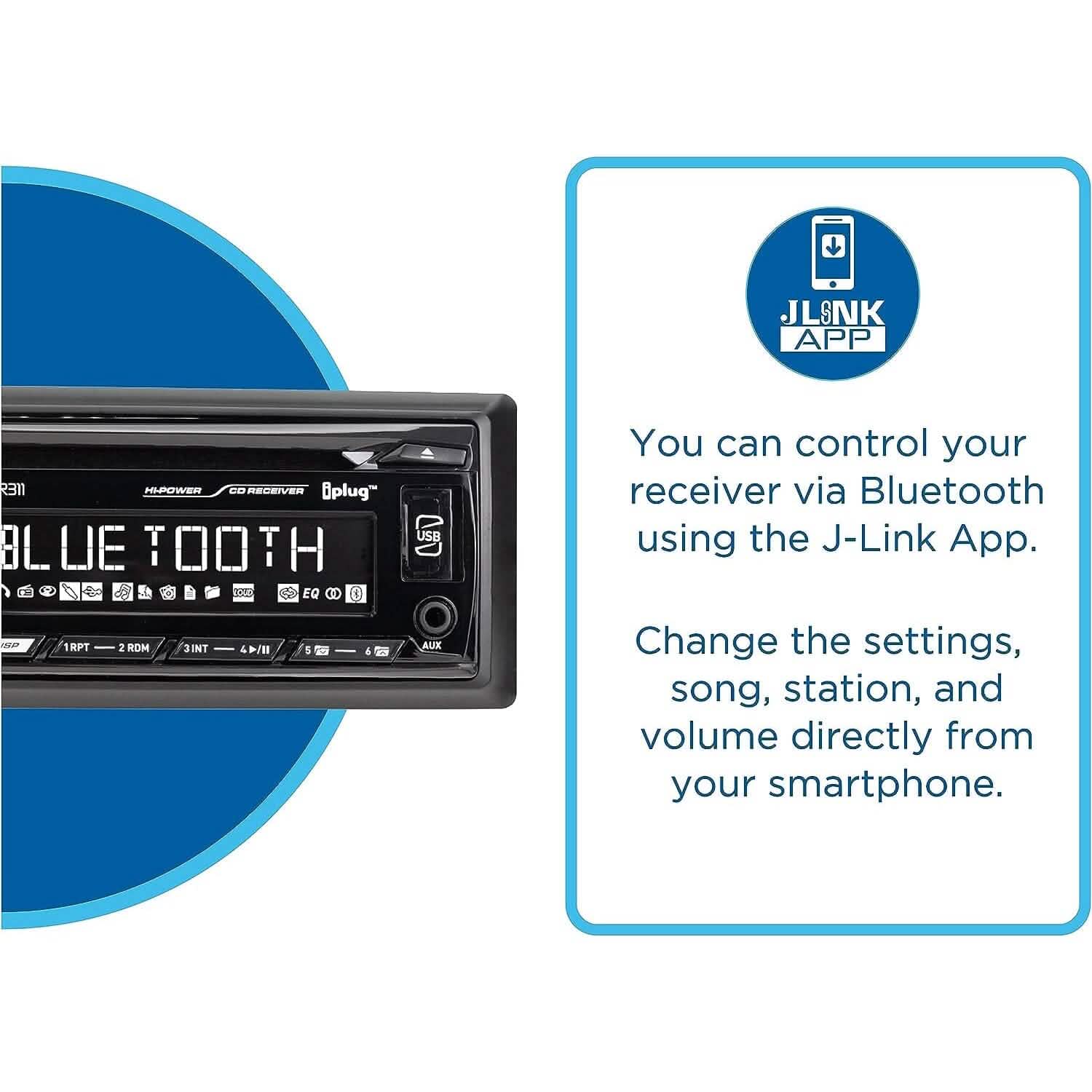Jensen JCR311 10 Character LCD Single DIN Car Stereo Radio CD Player  (Refurbished) DailySale