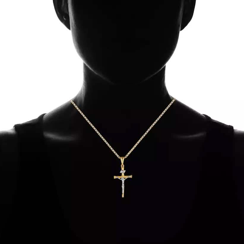 Jesus Crucifix Cross Gold Plated Pendant Necklace DailySale