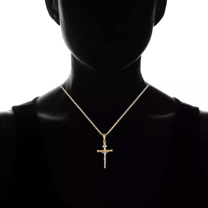 Jesus Crucifix Cross Gold Plated Pendant Necklace DailySale