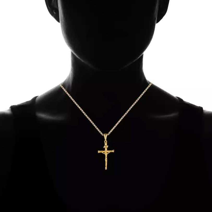 Jesus Crucifix Cross Gold Plated Pendant Necklace DailySale