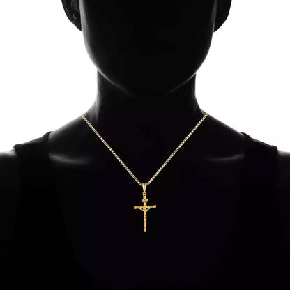 Jesus Crucifix Cross Gold Plated Pendant Necklace DailySale