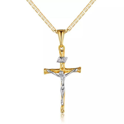 Jesus Crucifix Cross Gold Plated Pendant Necklace DailySale
