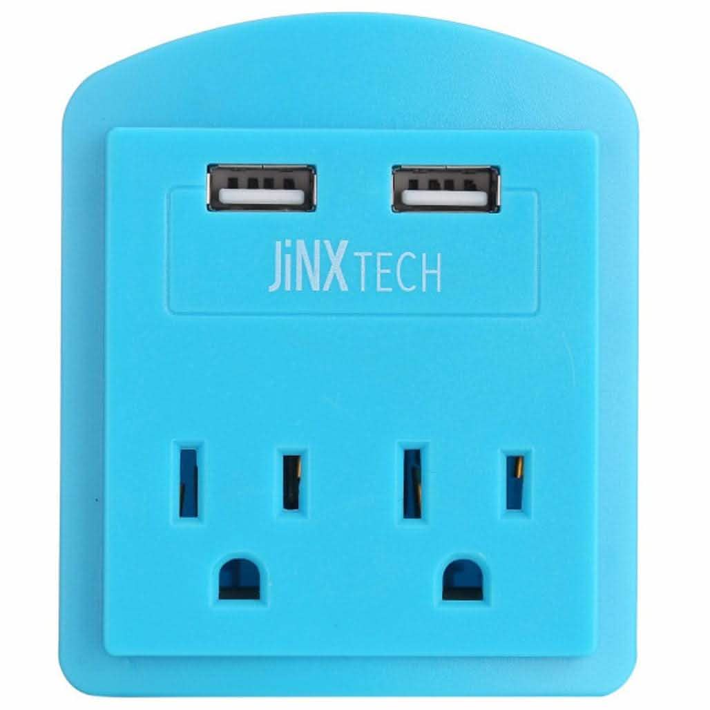 JinxTech 2-Outlet Wall Tap with Dual USB DailySale
