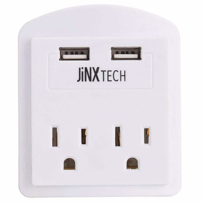 JinxTech 2-Outlet Wall Tap with Dual USB DailySale