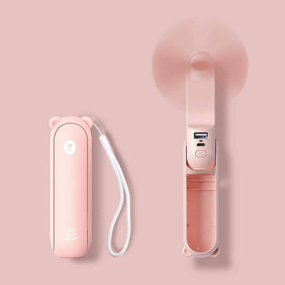 JISULIFE 3-in-1 Portable Small Pocket Fan with Power Bank DailySale
