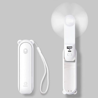 JISULIFE 3-in-1 Portable Small Pocket Fan with Power Bank DailySale