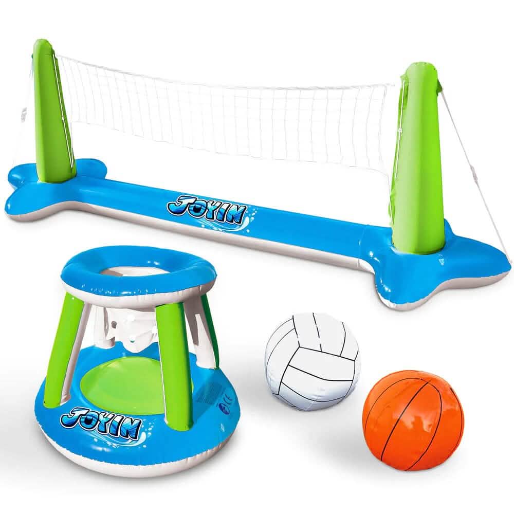 JOYIN Inflatable Basketball and Volleyball Pool Float Set DailySale