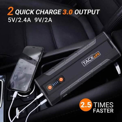 Jump Starter 1000A Peak 20000mAh 12V Car Jumper Black T8 MAX DailySale