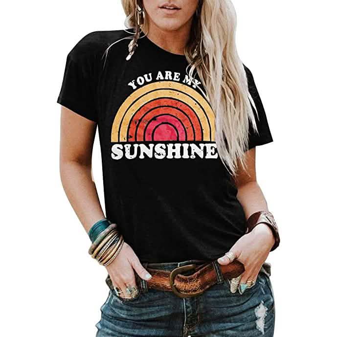 Kaislandy Women's You are My Sunshine T Shirt DailySale