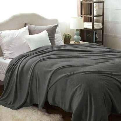Kathy Ireland Flannel Solid Microplush Bed Blankets DailySale