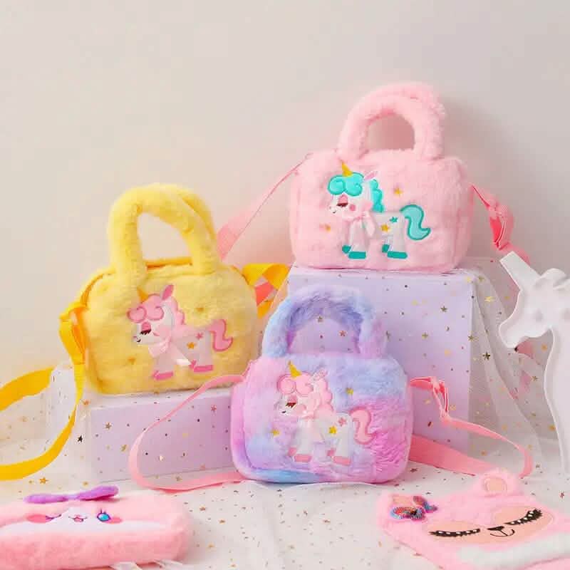 Kawaii Unicorn Pattern Plush Bag DailySale