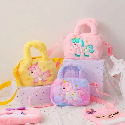 Kawaii Unicorn Pattern Plush Bag DailySale