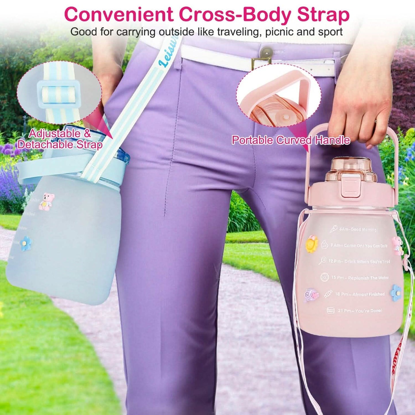 Kawaii Water Bottle with Straw DailySale
