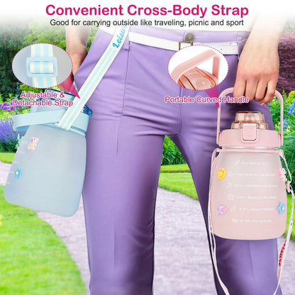 Kawaii Water Bottle with Straw DailySale