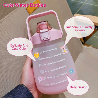 Kawaii Water Bottle with Straw DailySale