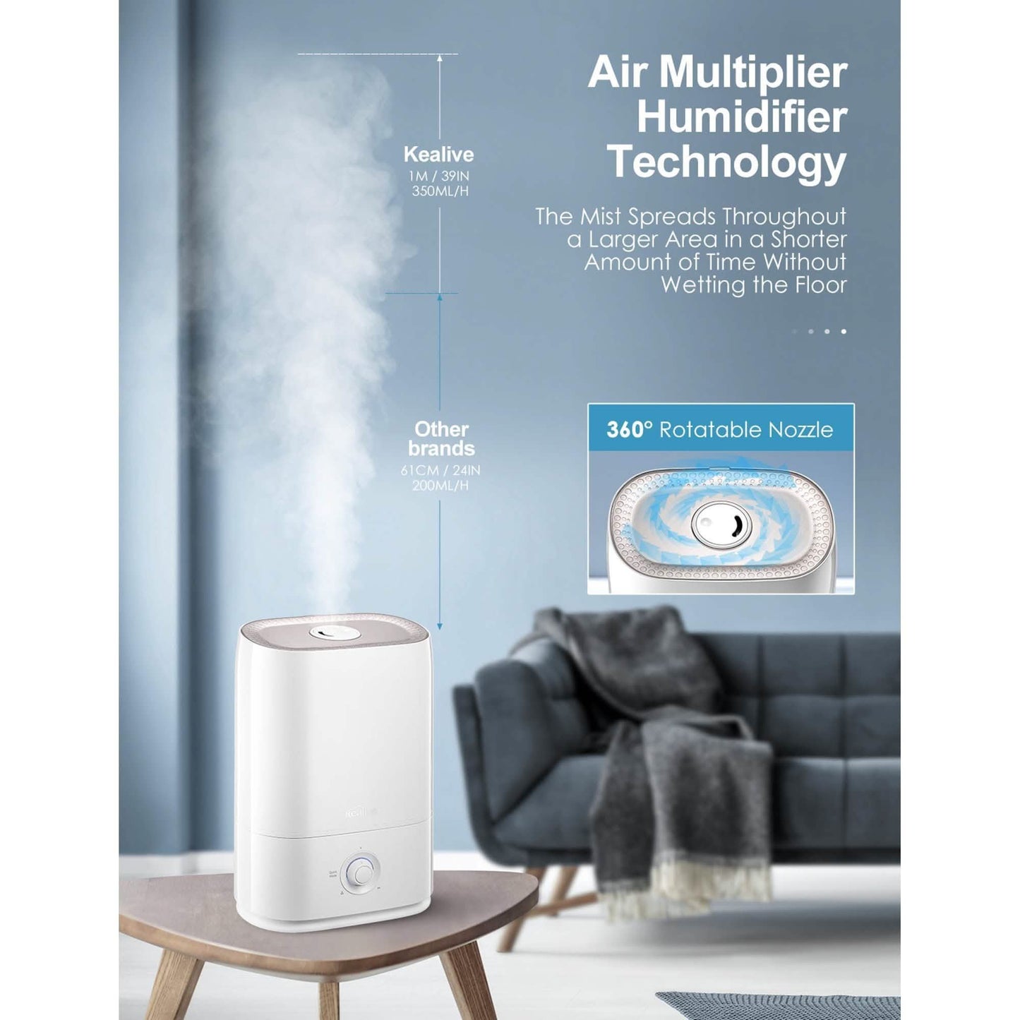 Kealive Cool Mist Humidifier DailySale