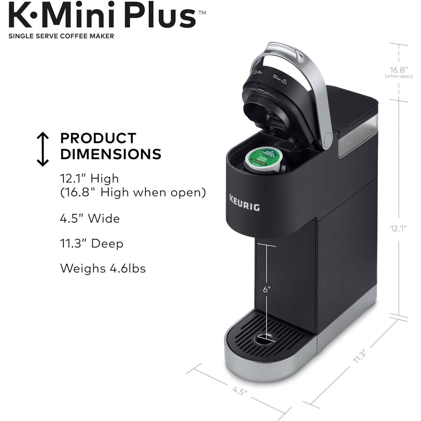 Keurig K-Mini Plus Single Serve K-Cup Pod Coffee Maker  (Refurbished) DailySale