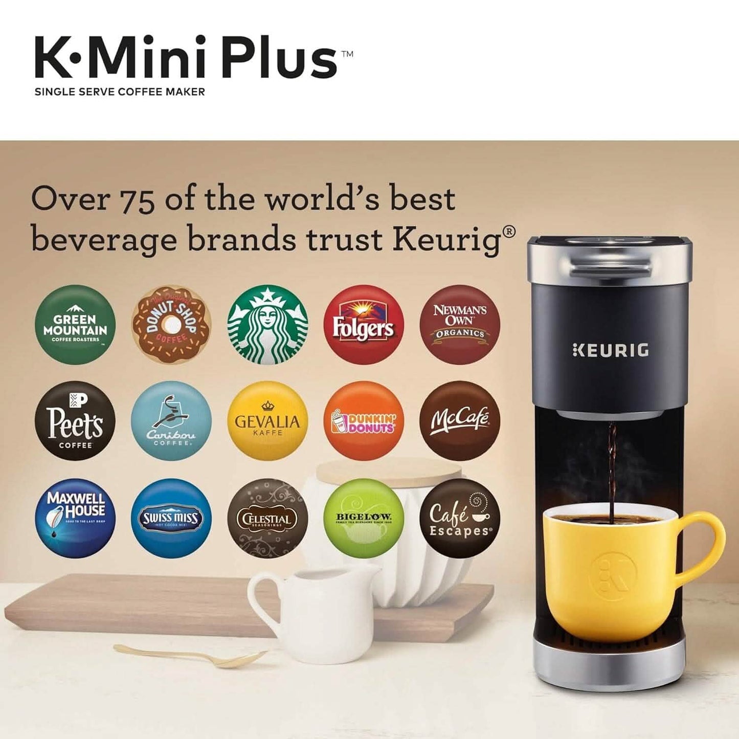 Keurig K-Mini Plus Single Serve K-Cup Pod Coffee Maker  (Refurbished) DailySale